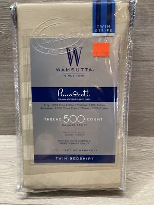 New Wamsutta Taupe 500 Thread Count Twin Bed Skirt Pima Cotton Bed Bath & Beyond - Image 1 of 4