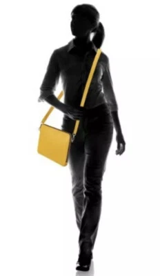 Authentic Tumi Slim Zip Top Crossbody for I-Pad, Marigold With Box - Image 1 of 4