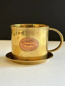 Vtg 1st CLASS ONLY Holland Amerika lijn brass cup Set, ship SS Nieuw Amsterdam - Picture 1 of 21