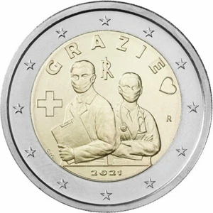 ITALIA 2021: MONEDA CONMEMORATIVA DE 2 EUROS - GRACIAS. S/C - Imagen 1 de 2