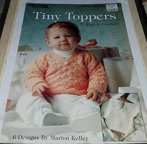 M10 LEISURE ARTS 1990, TINY TOPPERS TO KNIT & CROCHET - 6 DESIGNS  - Picture 1 of 4