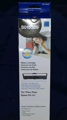 Genuine EPSON S015329 FX890 Black Printer Ribbon Cartridge - Brand New  - Image 1 of 2