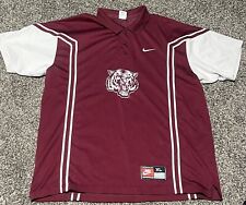 Vntg Nike Morehouse College HBCU Snap Up Player Warm Up Polo Heavyweight Sewn XL