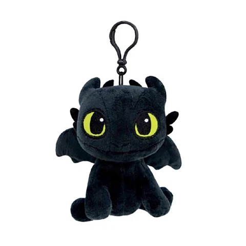 How To Train Your Dragon 3 Toothless Plush Doll Sitting Keyring 12cm Cover