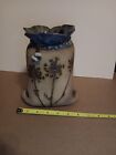 Bill Campbell Signed Art Pottery Vase Burlap Gunny Sack One Of A Kind 8 Inches 