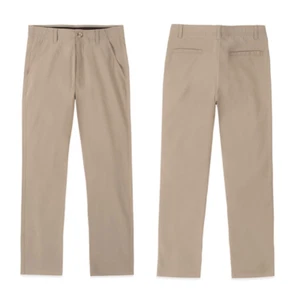 Chaps Boy's Approved Uniform Tan Flat Front Khaki Chino Pants Size 10Husky - Picture 1 of 9