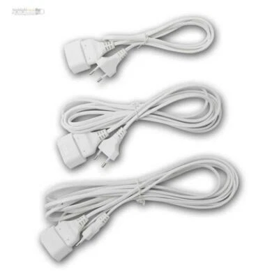 Euro-Verlängerungskabel 1,5/3/5m Eurostecker & Eurokupplung Verlängerung flach - Bild 1 von 4