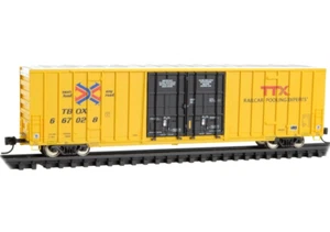 Micro Trains ~ N Scale ~ TTX #667028 ~ 60' High Boxcar ~ Metal Wheels ~ 12300021 - Picture 1 of 2