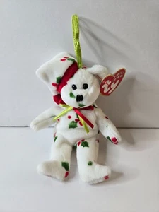 Teddy Bear Christmas Holiday Ty Beanie Baby 1998 - Picture 1 of 10