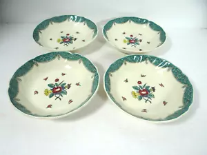 Royal Doulton Lowestoft Bouquet Set of 4 Fruit Dessert Sauce Bowls D6023 - Picture 1 of 7