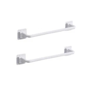 Self Adhesive Towel Bar No Drill Hand Towel Hanger for Bathroom Large White - Picture 1 of 8