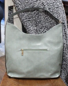 Simply Noelle Handbag X-Large Shoulder Bag Lt Green 15" x 16" with 8" Strap Drop - Picture 1 of 8