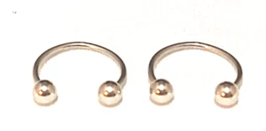 4pcs 20g 3/8 3mm Ball Steel 316L helix Tragus Ear Sexy Body Jewelry Horseshoe - Imagen 1 de 2