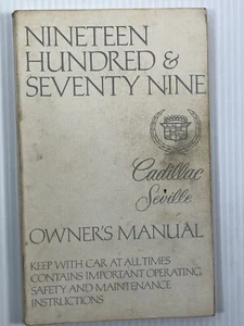 Cadillac Seville 1979 lote manual del propietario guante compartimento funda - Imagen 1 de 17