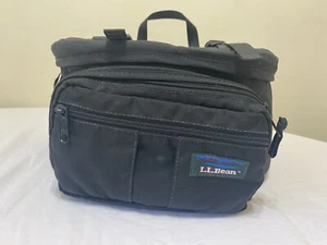 L.L Bean Black Camera Bag Vintage Fanny Pack Camping Hiking Waist pack USA MADE - Picture 1 of 14