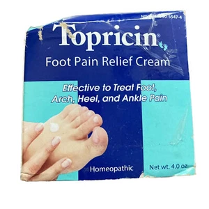 Topricin Foot Arch Ankle Pain Relief Therapy Cream 4 oz Homeopathic - Picture 1 of 6