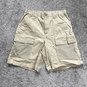 Columbia PFG Cargo Shorts Kids Boys Large Brown Flat Front Cotton Casual Outdoor - Picture 1 of 14