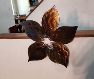 Metal Wall decor indoor outdoor flower plasma cut porch deck yard hallway art - Picture 1 of 3