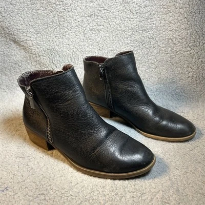 Botines Kensie Ghita para mujer de cuero negro talla EE. UU. 8M No. KS182095 usado Foto 1 de 4