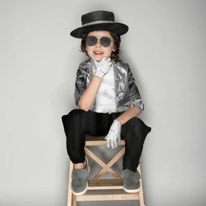 фMichael Jackson 80s Vintage Outfits Costume Fancy Dress Cosplay Party Kids Boys - Picture 1 of 10