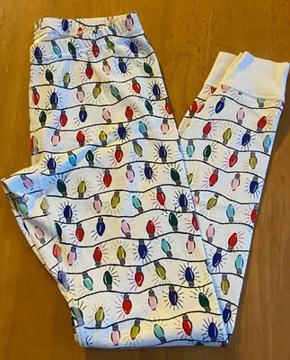 Pantalones de pijama Hanna Andersson para mujer S algodón orgánico luces de Navidad vacaciones Foto 1 de 4