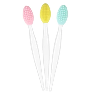 3 Pcs Facial Cleansing Brush,Lip Scrub Brush,Silicone Face Mask Brush for Face S - Bild 1 von 12