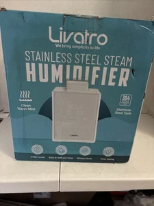 Livatro 3L Stainless Steel Warm Mist Humidifier W/easy Clean,Sleep Mode - Picture 1 of 8