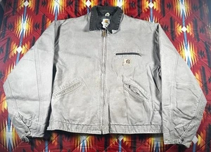 Chaqueta Carhartt De Colección Para Hombre J64 CMT Manta Forrada Trabajo Gris EE. UU. Detroit 2XL - Imagen 1 de 16
