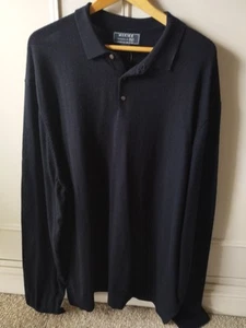 Merino Wool Fine Knit Navy Sweater by F&F, Size 3XL, BNWT - Picture 1 of 4