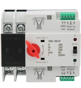 Automatic Dual Power Generator Changeover Switch - 2P, Uninterrupted 2 Way - Picture 1 of 6