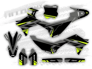Kit de gráficos para Kawasaki KX 450F KXF 450 KX450F 2024 2025 calcomanías FLUO/NEÓN - Imagen 1 de 1