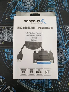 Sabrent USB 2.0 to Parallel Printer Cable Adapter - Picture 1 of 1