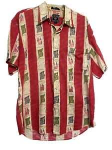 Vintage Chaps Ralph Lauren Button Up Shirt Flag Patriotic Election Size Large - Picture 1 of 7