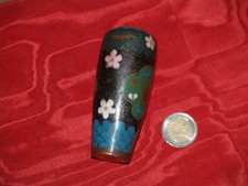 ancien petit vase cloisonné signé