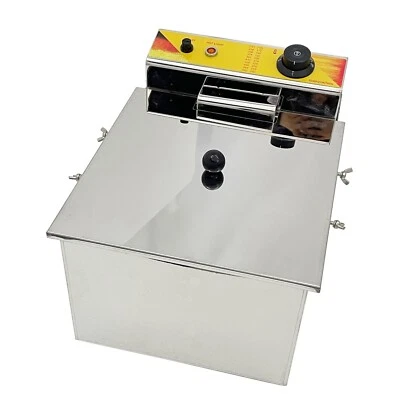 Corn Dog Fryer Machine Electric 60~200℃ Deep Fryer Corn Machine 12L - Image 1 of 4
