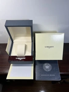 LONGINES Empty Watch Display Box Completed with Booklet & Outer Box - Picture 1 of 9
