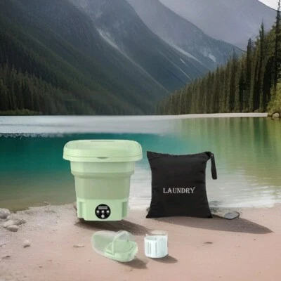 Portable Mini Washing Machine Washer Foldable Washer & Spin Dryer Small Travel - Image 1 of 4
