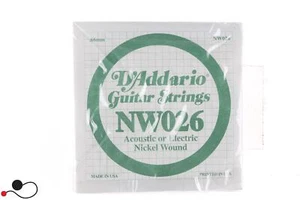 D ADDARIO SAITE AKUSTISCHE E-GITARRE NW026 NICKEL WOUND 1 STRINGS - Bild 1 von 1