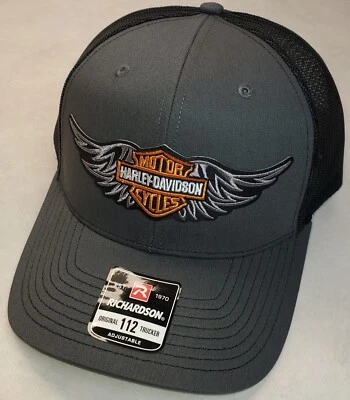 Parche de ala HD en Richardson 112 sombrero de camionero Snapback carbón/negro Foto 1 de 4