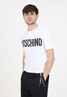 MOSCHINO Men's White short Sleeve T-Shirt with Logo N