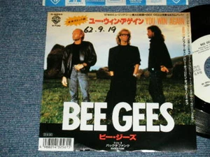 BEE GEES Japan 1987 P-2255 PROMO 7"45 YOU WIN AGAIN - Picture 1 of 7