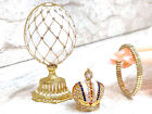 Imperial Faberge Egg trinket 24k GOLD Swarovski Diamond Mothers day gift wife