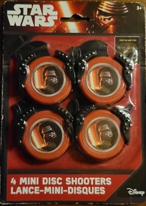 Disney STAR WARS 4 Mini Discos Discos Tiradores Lanza Favores de Fiesta Nuevo de Lote Antiguo - Imagen 1 de 2