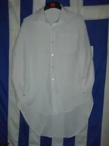 Weißes Longshirt. XL Grube zu Grube 22", Hals bis Boden 42", - Bild 1 von 6