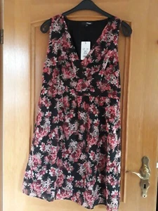NEU Kleid Gr 44 schwarz rot Blumen Blüten My Own Neu mit Etikett NP 39,99€ Party - Bild 1 von 12