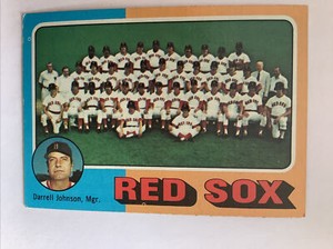 1975 Topps #172 BOSTON RED SOX TEAM CARD Unmarked JIM RICE ROOKIE Checklist VG