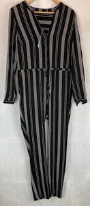 Mono Next Negro Blanco a Rayas Mangas Largas con Botones Frontal UK8 Nuevo con Etiquetas A91 - Imagen 1 de 10