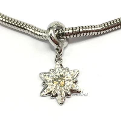 Swarovski Edelweiss Pulsera Dije Cristal Joyería Colgante Collar Acero Inoxidable  Foto 1 de 4