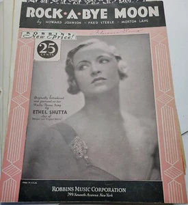 Vtg 1932 Sheet MusicRock-A-Bye Moon by Howard Johnson Fred Steele Morton Lang - Picture 1 of 2