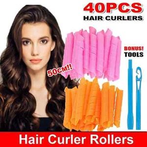 Magic Hair Curlers Rollers Curl Formers Spiral Ringlets No Heat Hair Rollers - Picture 1 of 11